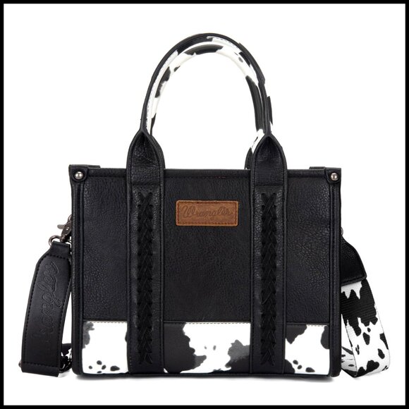 Medium Tote Bag with Crossbody Strap Top Zipper Closure Vegan Leather